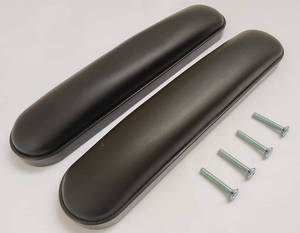 lot 12394 image: Universal Desk Arm Pad,Universal Desk Length (10-14) Wheelchair and Transport Chair Arm Pads wHardware, Replacement Vinyl Arm Pad Parts, Compatible with All Brands,(1Pair,Black)