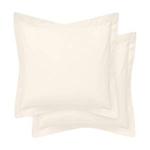 lot 12398 image: Cotton Metrics Heavy Quality European Square Pillow Shams Set of 2 Ivory 600Tc 100% Organic Cotton Euro Pillow Shams 26X26 Pillow Cover, Cushion Cover Euro Size (Euro 26X26, Ivory)