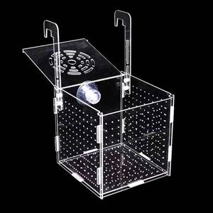 lot 12400 image: JOBEDE Fish Breeding Box, Acrylic Fish Isolation Box Separator for Shrimp Clownfish - 5.9  5.9  5.9 inches