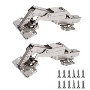 lot 12401 image: Kitchen Cabinet Hinges (1 Pair, 2 PCS) 165 Degree Full Overlay Cabinet Hinges for Lazy SusanCornerHidden DoorFolden Door