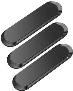 lot 12403 image: SALEX Flat Magnetic Phone Mounts 3 Pack. Black Cell Phone Holder for Car Dashboard, Wall, Truck. Universal Stick on iPad Wall Magnet Mount Kit for Tablets, Smartphones. Magnetic Phone Mount for iPhone