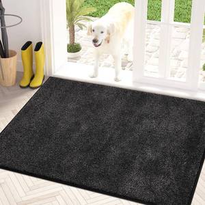 lot 16471 image: PURRUGS Dirt Trapper Door Mat 31.5 x 47, Non-Slip Machine Washable Entry Rug, Shoe Scraper, Dog Doormat, Super Absorbent Welcome Mat for Front & Back Door, Muddy Shoes & Paws, Charcoal