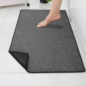 lot 16473 image: Yancorp Ultra Thin Bath Mat & Rug 24x 59, Rubber Backed Non-Slip Bathroom Mats, Quick Dry Shower Rugs Under Door, Super Absorbent Floor Mats for Bathroom Sink & Shower Brown