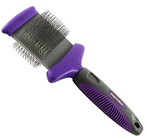lot 16483 image: HERTZKO Double Sided Flexible Slicker Brush Removes Loose Hair, Tangles, and Knots, Flexible Head Contours on Your Pet��s Skin - Suitable for Dogs and Cats (Double Sided Brush)