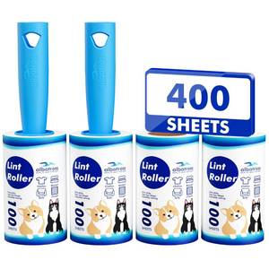 lot 6455 image: Extra Sticky Lint Roller, Mega Value Set 400 Sheets for Pet Hair Removal, Dog and Cat Lint Remover for Clothes, Furniture, Carpet