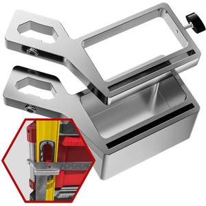 lot 6479 image: Alpha Engineered Level Mount Holder for Milwaukee Packout Tool Box �� Compatible with Packout Level Holder, Milwaukee Packout Accessories, Organizers, Attachments �� Includes Set Screws �� Right Side