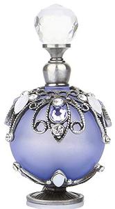 lot 6481 image: YUFENG Restoring Ancient Ways Hollow-Out Rattan Flower Perfume Bottles Empty Refillable (Purple)