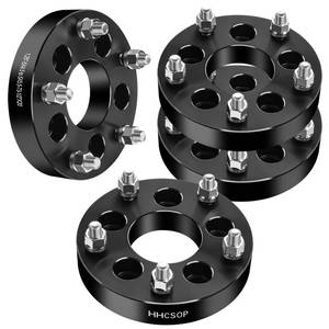 lot 7542 image: HHCSOP 5x4.5 to 5x5.5 Wheel Spacers, 1.25 5x114.3 to 5x139.7 Wheel Adapters for Ford Mustang Ranger Edge Crown Victoria Explorer  Jeep Wrangler Liberty Grand Cherokee with 12x20 Studs & 73mm Bore - Retail $89.99