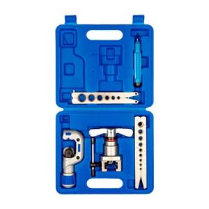 lot 7552 image: Wostore Flaring Tools Set 2 Flaring Bar for 15 Dies Sizes Eccentric Cone Refrigeration HVAC with Tube Cutter and Reamer