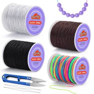 lot 8442 image: GarfxG Bracelet String Elastic String for Bracelets Making, 1mm Stretchy Bracelet String Total 660 Feet Nylon String for Jewelry Crafts Sewing and Friendship Bracelet