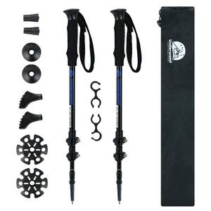 lot 8446 image: Trekking Poles Collapsible Hiking Poles - 2 Pack Adjustable Aluminum Hiking Sticks, Lightweight Walking Sticks for Women, Men, Seniors, Kids, Walking Poles for Backpacking by Underwood Aggregator