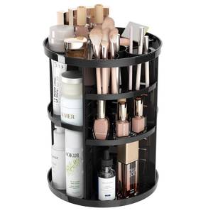 lot 8474 image: Jiavarry Rotating Makeup Organizer for Vanity, 360 Spinning Skincare Organizers with Adjustable Trays, Make Up Desk Storage Carousel Rack, Cosmetic Display Cases for Dresser Bathroom Countertop