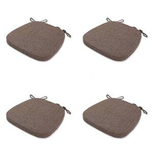 lot 9076 image: KGPLOME Chair Cushion with Ties for Dining Chairs - Memory Foam Non Slip Kitchen Chair Pad and Dining Seat Cushion with Machine Washable Cover Set of 4 16.5 x 16.2 Inches - Brown