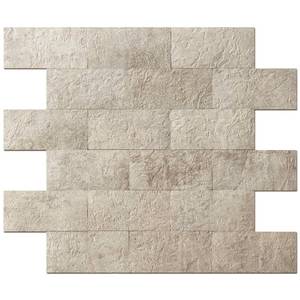 lot 9077 image: Art3d 10-Pack Peel and Stick Wall Tile for Backsplash, Stick on Stone Tile for Kitchen Bathroom Fireplace Vanitity in Stone Beige