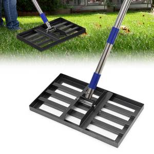 lot 9105 image: Lawn Leveling Rake, 6FT Heavy Duty 17x10 Stainless Steel Leveler Plate, Leveling Rake,Ground Leveler for Yard, Soil, Dirt, Ground, Landscaping