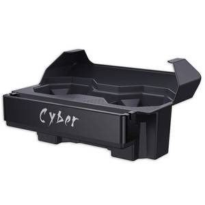 lot 10227 image: for Tesla Cybertruck Cup Holder Insert - 3 in 1 Multifunctional Pickup Truck Cup Holder Phone Holder Extender with 3 Storage Compartments for 2024 2025 Cybertruck - Liquid Silicone Rubber - Black