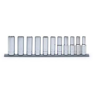lot 10229 image: Husky 12 in. Drive Deep Metric Socket Set (11-Piece)
