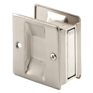 lot 10231 image: Satin Nickel Pocket Door Pull