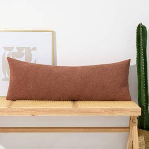 lot 10258 image: ORTIGIA Decorative Long Lumbar Pillow Covers 14x36 Pillowcases Boucle Body Pillowcase Neutral Terracotta Throw Pillows for Indoor Couch Sofa Bed Cushion Living Room Modern Cushion Cases (Cover Only)