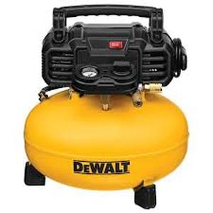 lot 11825 image: DEWALT 6 Gal. 18-Gauge Brad Nailer and Heavy-Duty Pancake Electric Air Compressor Combo Kit