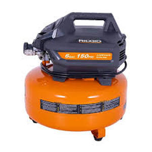 lot 11833 image: RIDGID 6 Gal. 150 PSI Portable Electric Air Compressor w18ga Brad Nailer