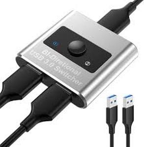 lot 16458 image: Bi-Directional USB 3.0 Switcher with LED Indicators