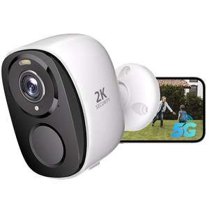 lot 18077 image: 5G2.4GHz WiFi Security Cameras Wireless Outdoor,2K Battery Home Security Camera with AI Detection,Siren, Surveillance Indoor Home Camera, Color Night Vision,2-Way Talk,IP65, CloudSD, Works Alexa