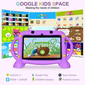 lot 18084 image: Kids Tablet, 7 inch Tablet for Kids 2-10, Educational Learning Toddler Tablet Android 11, 3GB RAM32GB ROM Storage, Google Play YouTube, Baby Girl boy Gift - Purple