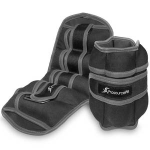 lot 18097 image: ProsourceFit Ankle  Wrist and Arm  Leg Weights Set of 2, Adjustable Strap 1 lb-5 lb, Adjustable Weight 15 lb, 10 lb, 7 lb for Men and Women