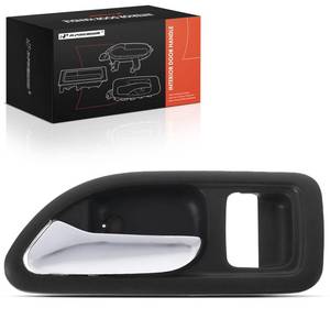 lot 18107 image: A-Premium Front Left Driver Side Interior Door Handle Compatible with Honda Accord 1994 1995 1996 1997 Coupe, Gray Housing with Chrome Lever, Without Power Locks, Replace# 72165-SV2-A11ZB