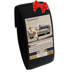 lot 18112 image: MYLIFESION Under Couch Blocker, Under Furniture Toy Blocker, Adjustable Elastic Strap Barrier to Prevent Toys and Debris from Getting Stuck Under Furniture and Sofa, for Straight Couch(3in x 123 in)