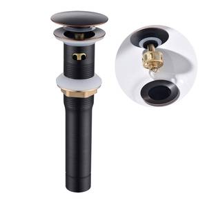 lot 18115 image: Rzoeox Bathroom Sink Drain with Overflow, Oil Rubbed Bronze Pop Up Drain Assembly with Detachable Strainer Basket Anti Clog Vessel Sink Lavatory Vanity Drain Stopper Sink Plug