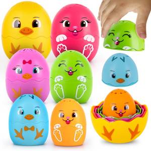 lot 18117 image: ArtCreativity Stacking Egg Cup Bath Toy - Set of 9 - Colorful Baby Stacking Toys for Toddlers Bath Time Fun - Stackable Bunny & Chick Nesting Egg Toys - Early Learning Bathtub Toys - Baby Shower Toys
