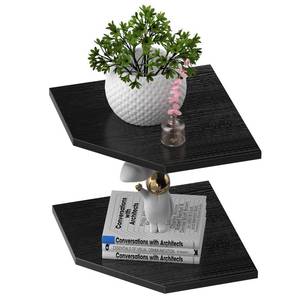 lot 18157 image: JJL Corner Wall Shelf, Set of 2 Floating Corner Shelf for Wall Storage,Easy-to-Assemble,Wall Mount Corner Shelves for Teen Boy Room Decor,Minimalist Decor(14.76in Black)