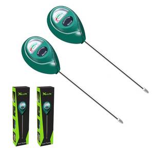 lot 18166 image: XLUX Soil Moisture Sensor Meter Water Monitor, Hygrometer for Gardening, Farming,Plants, No Batteries Required, 2 Pack