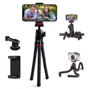 lot 18173 image: LINKCOOL 360 Rotation Flexible Octopus Tripod for iPhoneSmartphoneIPadDSLRSports Action Camera, with Bluetooth Wireless Remote Shutter