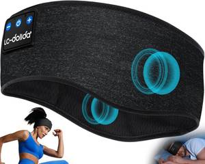 lot 18188 image: LC-dolida Headphones Headband Bluetooth Sleep Headphones for sleeping Music Sleep Mask Headphones with Thin HD Stereo Speakers Perfect for Side Sleepers,Sport,Travel Gifts for Men Women