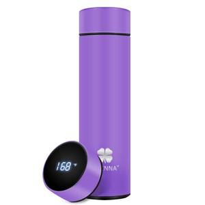 lot 18195 image: Insulated bottle,Coffee bottle,Tea Infuser Bottle,Smart Sports Water Bottle with LED Temperature Display,Double Wall Vacuum Insulated Water Bottle, Stay Hot for 24 Hrs,Cold for 24 Hrs (Purple)