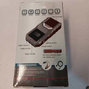 lot 18199 image: Portable Car Battery Jumper Starter,3000A Jump Starter Battery Pack,Portable 12V Auto Battery Booster with Smart Charging Port, LCD Display, Intelligent Jumper Clamps