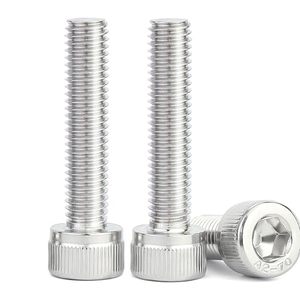 lot 18210 image: Generic 14-20x2-14 Socket Head Cap Screw, 14-20 Socket Head Bolts and Screws, 304 Stainless Steel 18-8, Allen Hex Drive, Bright Finish, Fully Machine Thread, UNC,