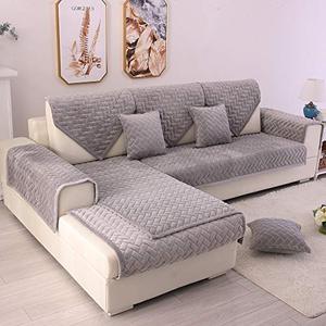 lot 18221 image: TEWENE Sofa Cover Sectional Couch Covers Anti-Slip Sofa Slipcover for Dogs Cats Pet Love Seat 3 Cushion Couch Light Grey 36x63(Only 1 PieceNot All Set)