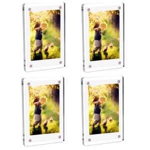lot 18224 image: loveaiai Acrylic Fridge Magnetic Frame, 2.36 x 3.54 Inch Clear Magnet Photo Picture Frames for Refrigerator