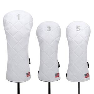 lot 18226 image: YuEagleSky Golf Head Covers Driver Fairway #3#5 USA Flag for Club Men Women (White)