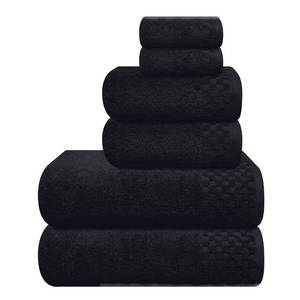 lot 18229 image: MyOwn Premium Cotton Towel Set for Bathroom, Ideal Everyday use, Compact & Lightweight - Black