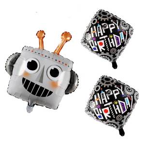 lot 18230 image: ED-Lumos Helium Balloons Giant Robots Reusable for Kids Children Birthday Party Summer Decoration Gift