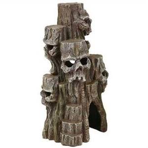 lot 18244 image: Exotic Environments Skull Mountain Aquarium Ornament, Tall, 5-12-Inch by 5-Inch by 10-Inch