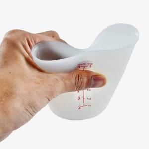 lot 18248 image: Silicone Flexible Measuring Cups,Melting Cups for Epoxy Resin,Butter,Chocolate and More,Squeeze and Pour Silicone Measuring Cup with Marking OunceML