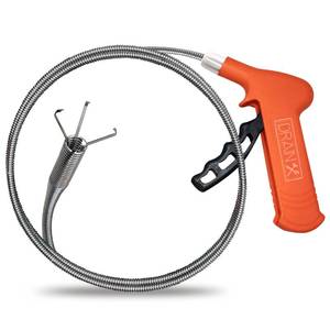 lot 18273 image: Telescopic Pistol Grip 6 FT Toilet Clog Removing Drain Snake Claw Grabber