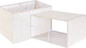 lot 18276 image: GOSO Beige Rectangular Lamp Shades Small, 6.7 x12.6 x8 (Spider) Rustic Rectangle Lampshade for Table Lamps Wall Lamp, Square Lamp Shades Replacement,Framhouse Natural Oatmeal Linen