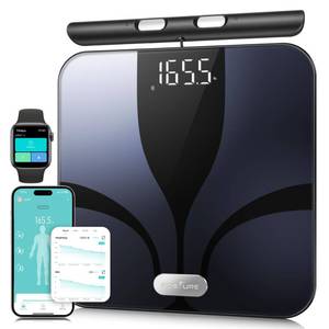lot 18277 image: Posture Scale for Body Weight and Fat Percentage, 8 Electrodes Larger Platform Digital Scale for BMI 28 Body Composition Measurement, Bathroom Smart Scales with LED Display FSA or HSA Eligible - Retail $92.91
